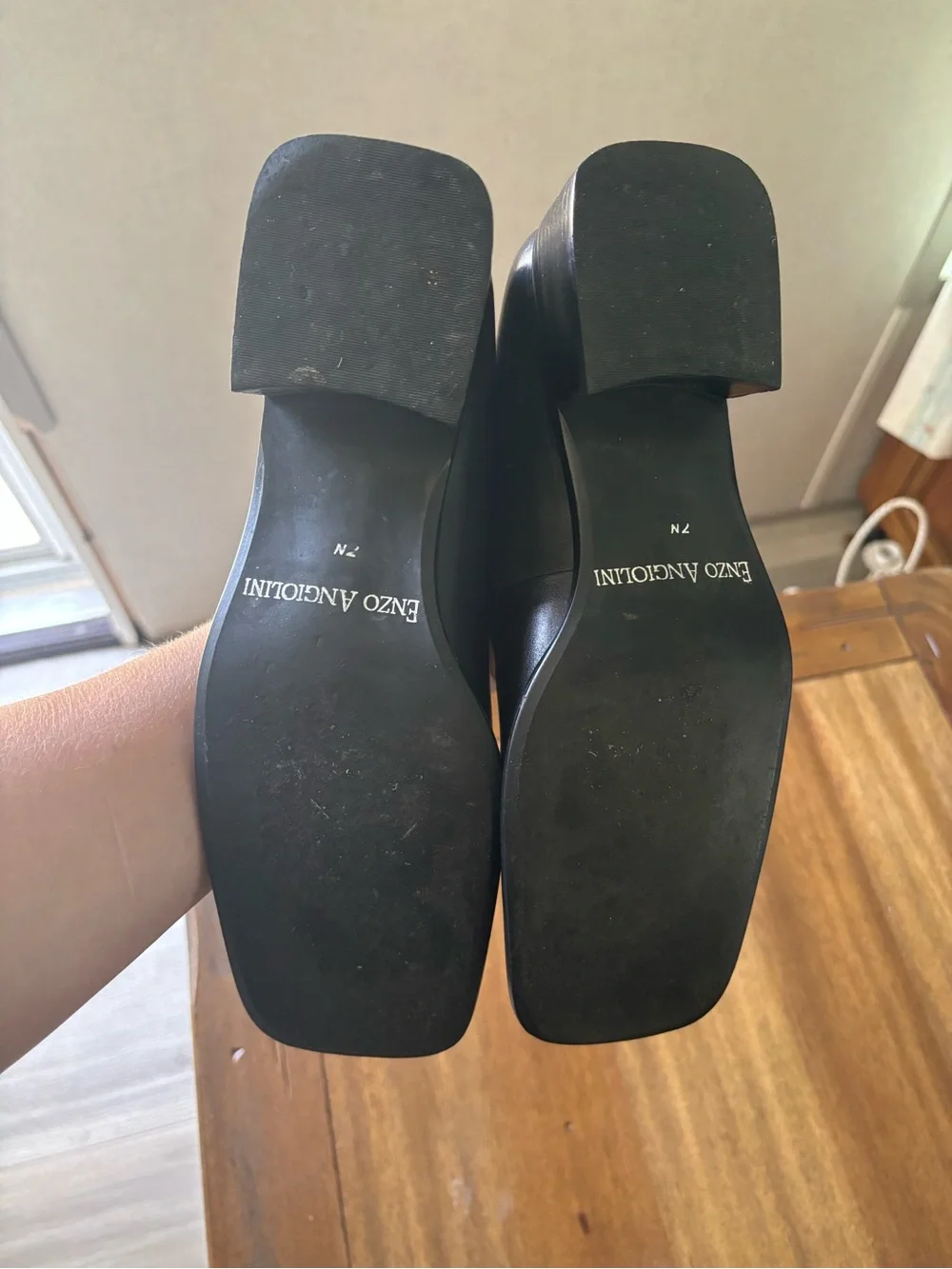 Black Leather Women’s Slip-On Loafers